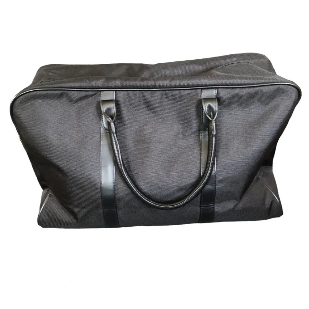 Hugo Boss Parfums Black Weekender Bag Double Handles Nylon Sz.19.5X12 Travel Bag